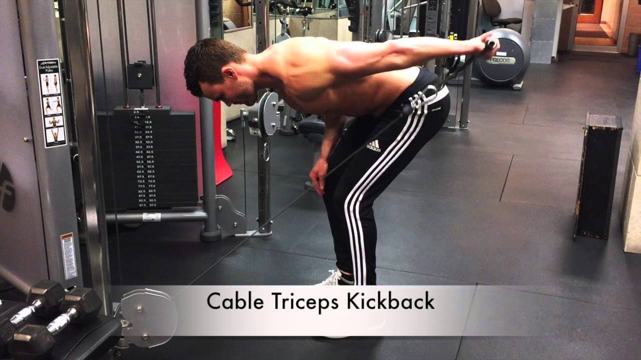 Cable Tricep Kickback - Tricep Cable Exercises - bestknock.com