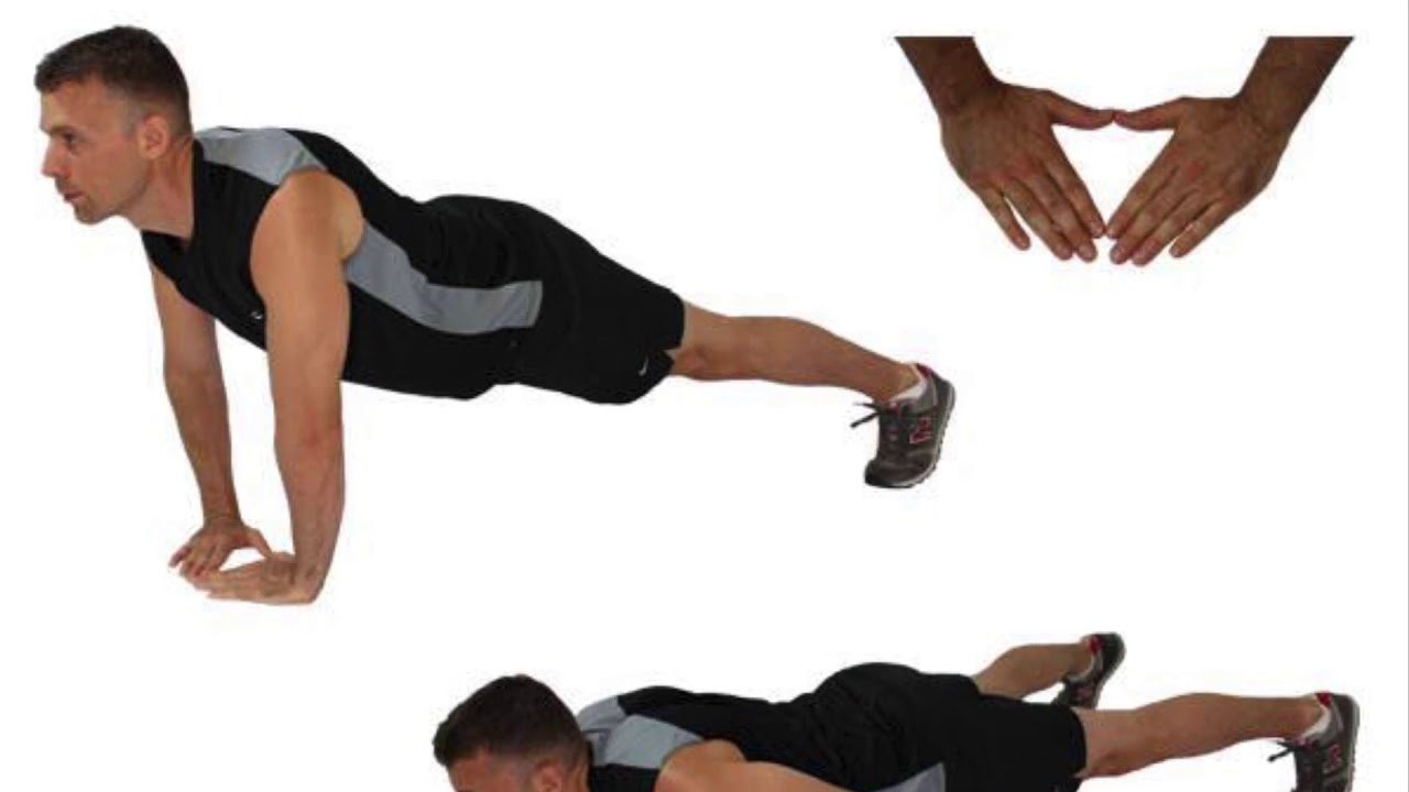 Diamond Push-Ups - Long Head Tricep Exercises - bestknock.com
